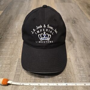 Black Embroidered Crown Baseball Cap - Unbranded